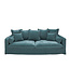 Invicta Interior Invicta Interior Grote 3-zitsbank HEAVEN Teal 200cm taupe fluwelen veerkern afneembare hoes bank - 3857