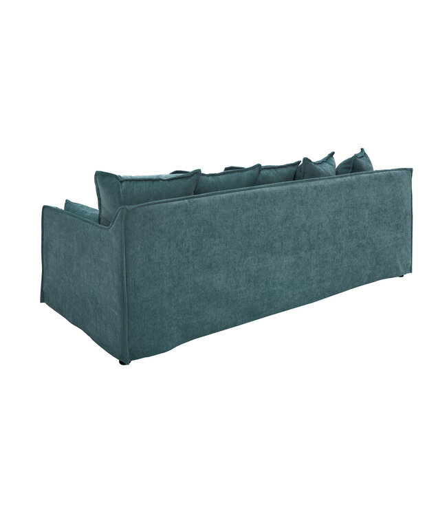 Invicta Interior Invicta Interior Grote 3-zitsbank HEAVEN Teal 200cm taupe fluwelen veerkern afneembare hoes bank - 3857