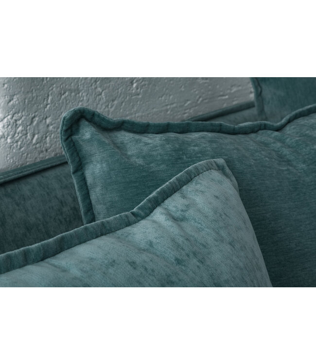 Invicta Interior Invicta Interior Grote 3-zitsbank HEAVEN Teal 200cm taupe fluwelen veerkern afneembare hoes bank - 3857