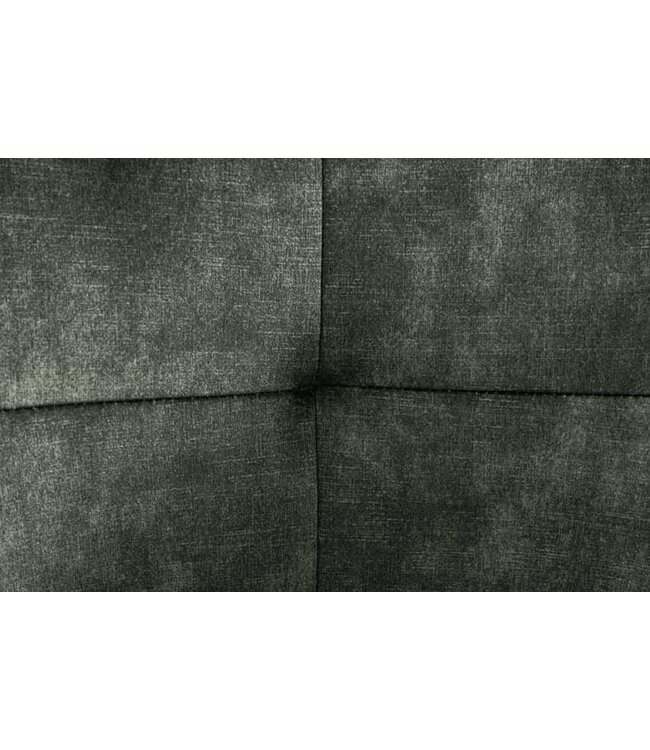 Invicta Interior Design barkruk EUPHORIA groen fluweel zwart metalen poten barstoel met rugleuning - 43688