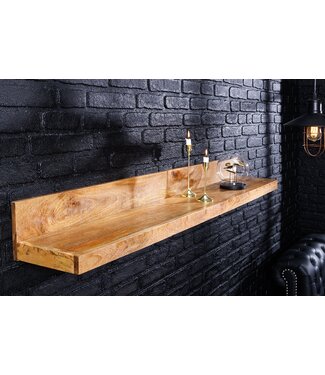 Invicta Interior Massieve wandplank MAKASSAR 110 cm naturel mangohout handgemaakt - 44742