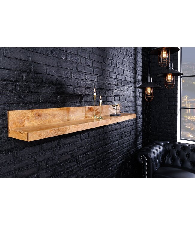 Invicta Interior Massieve wandplank MAKASSAR 110 cm naturel mangohout handgemaakt - 44742