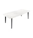 Invicta Interior Eettafel MILANO 180 cm wit marmer keramiek zwart metalen frame - 44766