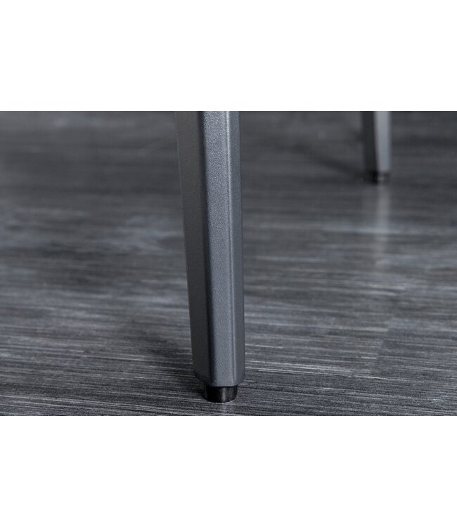 Invicta Interior Eettafel MILANO 180 cm wit marmer keramiek zwart metalen frame - 44766