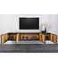 Invicta Interior Solid TV Lowboard SCORPION 200cm Zwart Hangend Mango Hout 3D Design - 44526