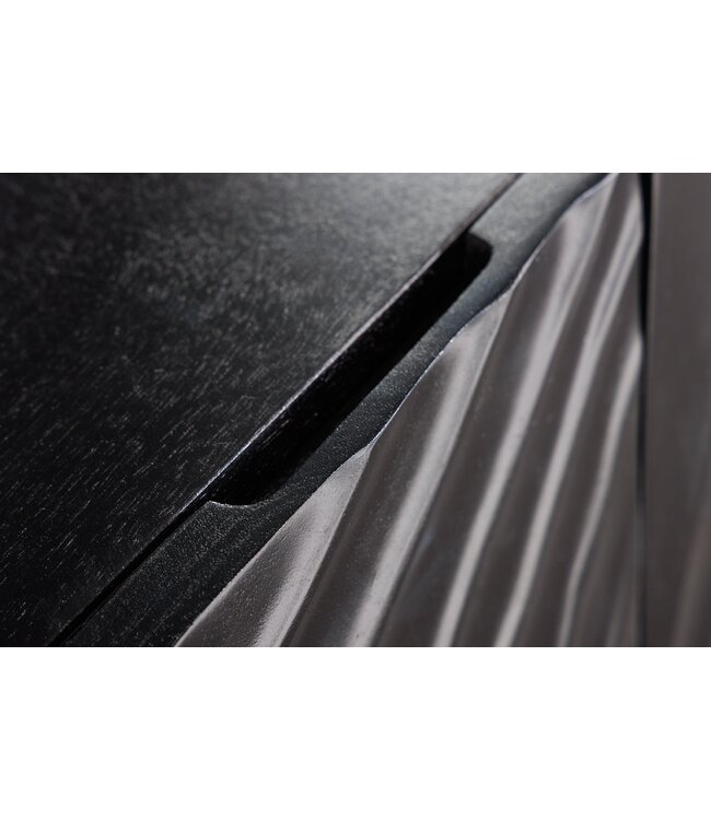 Invicta Interior Solid TV Lowboard SCORPION 200cm Zwart Hangend Mango Hout 3D Design - 44526