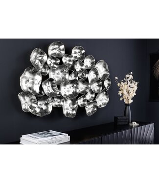 Invicta Interior Moderne wanddecoratie VARIATION 105cm zilver metaal handgemaakt - 43822