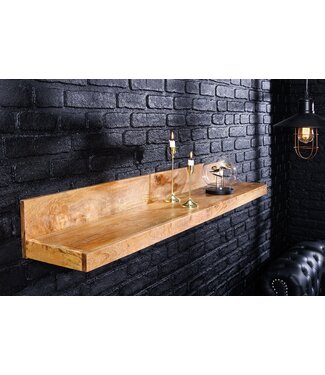 Invicta Interior Massieve wandplank MAKASSAR 80cm naturel mangohout handgemaakt - 44741