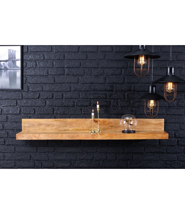 Invicta Interior Massieve wandplank MAKASSAR 80cm naturel mangohout handgemaakt - 44741