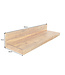 Invicta Interior Massieve wandplank MAKASSAR 80cm naturel mangohout handgemaakt - 44741