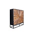 Invicta Interior Massief highboard BARRACUDA 120cm bruin mangohout met teakhouten front zwart metaal - 44989