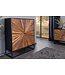 Invicta Interior Massief highboard BARRACUDA 120cm bruin mangohout met teakhouten front zwart metaal - 44989