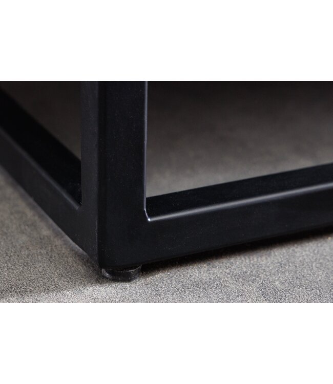 Invicta Interior Massief highboard BARRACUDA 120cm bruin mangohout met teakhouten front zwart metaal - 44989