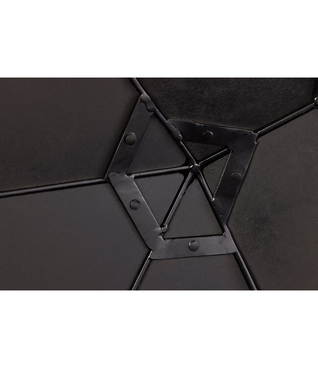 Invicta Interior Design spiegel DIAMOND 65cm zwart metaal handgemaakt - 43824