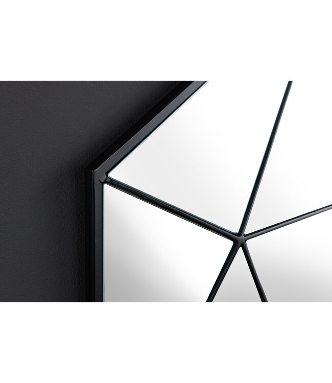 Invicta Interior Design spiegel DIAMOND 65cm zwart metaal handgemaakt - 43824