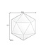 Invicta Interior Design spiegel DIAMOND 65cm zwart metaal handgemaakt - 43824