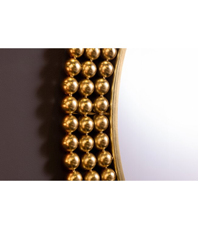 Invicta Interior Ronde wandspiegel PEARLS 75cm goud metaal - 43821