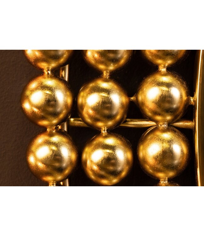 Invicta Interior Ronde wandspiegel PEARLS 75cm goud metaal - 43821