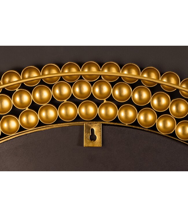 Invicta Interior Ronde wandspiegel PEARLS 75cm goud metaal - 43821