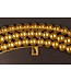 Invicta Interior Ronde wandspiegel PEARLS 75cm goud metaal - 43821