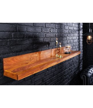 Invicta Interior Massieve wandplank MAKASSAR 140cm bruin sheeshamhout afwerking - 44746