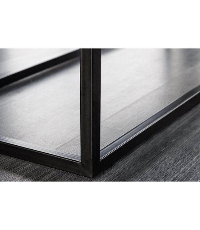 Invicta Interior Moderne bank PETIT BEAUTÉ 110cm mosterdgeel fluweel zwart metalen frame - 44617