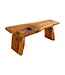 Invicta Interior Massief houten bank ROOT 100cm bruin naturel teakhouten boomstam - 44706