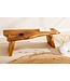 Invicta Interior Massief houten bank ROOT 100cm bruin naturel teakhouten boomstam - 44706