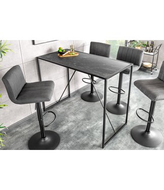 Invicta Interior Moderne bartafel SLIM LINE 120 cm grafiet metalen bartafel - 44736