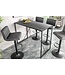 Invicta Interior Moderne bartafel SLIM LINE 120 cm grafiet metalen bartafel - 44736