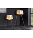Invicta Interior Set van 2 Bloempot FLOWERS 65cm messing goud zwart gehamerd design - 44860