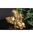 Invicta Interior Handgemaakte Decoratieve Schaal HIPPO 30cm messing goud metaal aluminium - 44883