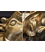 Invicta Interior Handgemaakte Decoratieve Schaal HIPPO 30cm messing goud metaal aluminium - 44883