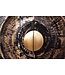 Invicta Interior Hangend dressoir GOLDEN SUNSET 180cm zwart met 3D houtsnijwerk goud massief mango hout handgemaakt - 44525