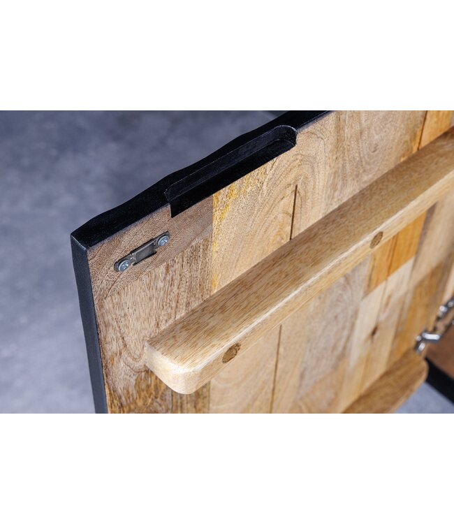 Invicta Interior Massief dressoir SCORPION 180cm zwart hangend mangohout 3D design - 44524