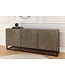 Invicta Interior Massief dressoir SNAKE 160cm bruin mangohout met 3D houtsnijwerk zwart slangendessin - 44656