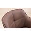 Invicta Interior Draaibare Design Stoel EUPHORIA Bruin Echt Leer Zwart Metalen Frame met Armleuning - 45861
