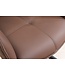 Invicta Interior Draaibare Design Stoel EUPHORIA Bruin Echt Leer Zwart Metalen Frame met Armleuning - 45861