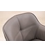 Invicta Interior Draaibare Design Stoel EUPHORIA taupe Echt Lederen Zwart Metalen Frame met Armleuning - 45862