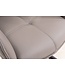 Invicta Interior Draaibare Design Stoel EUPHORIA taupe Echt Lederen Zwart Metalen Frame met Armleuning - 45862