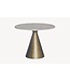 Invicta Interior Eettafel ELEGANCIA 100cm ijzeren basis koper and marble top wit - 44859