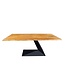 Invicta Interior Massieve eettafel MAMMUT BALANCE 200cm naturel bruin acacia zwarte boomrand - 44361