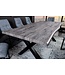 Invicta Interior Eettafel WILD 160cm tafelblad 50mm witwashed wild eiken-look grijs - 45085