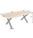 Invicta Interior Eettafel WILD 160cm tafelblad 50mm X-poten wild eiken-look naturel - 45082