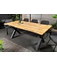 Invicta Interior Eettafel WILD 180-220cm tafelblad 25mm X-poten wild eiken-look naturel extendable - 45079