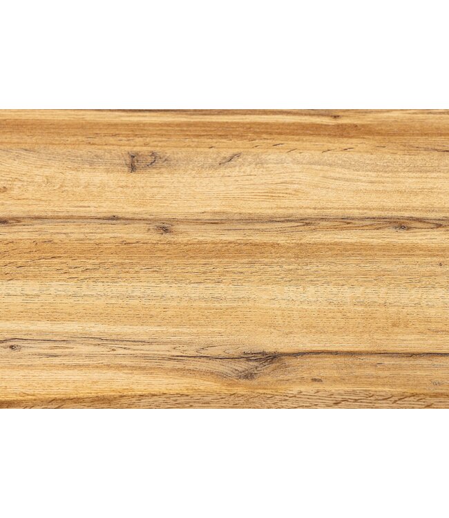 Invicta Interior Uitschuifbare eettafel WILD 180-220cm bruin wild eiken look zwarte boomrand - 45079