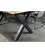 Invicta Interior Eettafel WILD 180-220cm tafelblad 25mm X-poten wild eiken-look naturel extendable - 45079