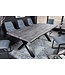 Invicta Interior Industriële eettafel WILD 180cm Grijs Gelimd Wild Eiken Design Boomrand Zwart X-Frame - 45086