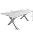 Invicta Interior Industriële eettafel WILD 180cm Grijs Gelimd Wild Eiken Design Boomrand Zwart X-Frame - 45086