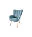 Invicta Interior Moderne fauteuil SCANDINAVIA blauw getextureerde massief houten poten met armleuningen - 44024